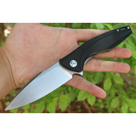 D2 Blade JJ085-G G10 Handle Outdoor Camping Pocket Folding Hunting Knife EDC Tools Customizable OEM UD405522